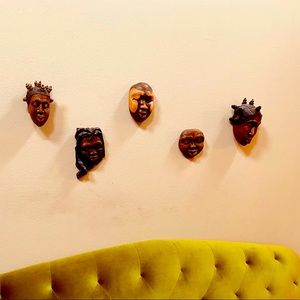 Hand crafted decorative faces